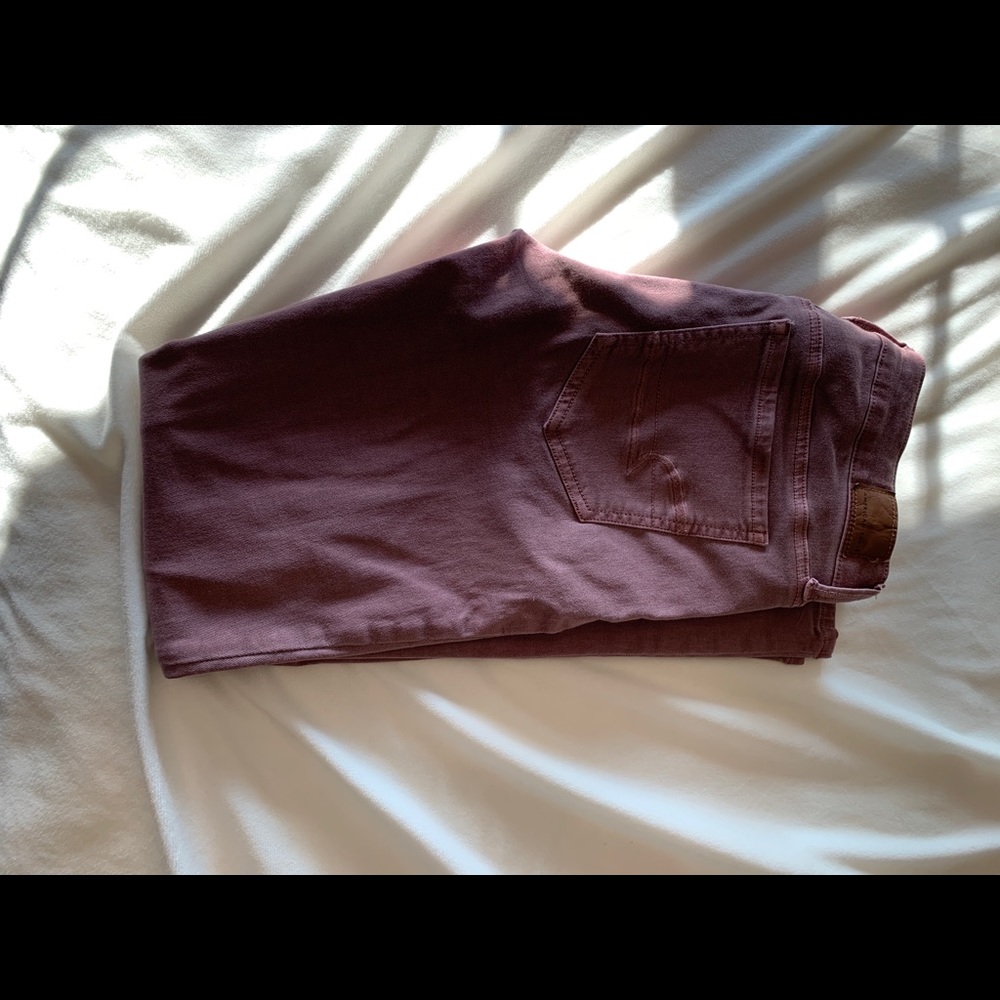 Jeans, blush color, soft material, comfortable